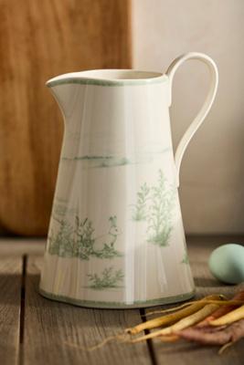 Bunny Toile Stoneware Pitcher