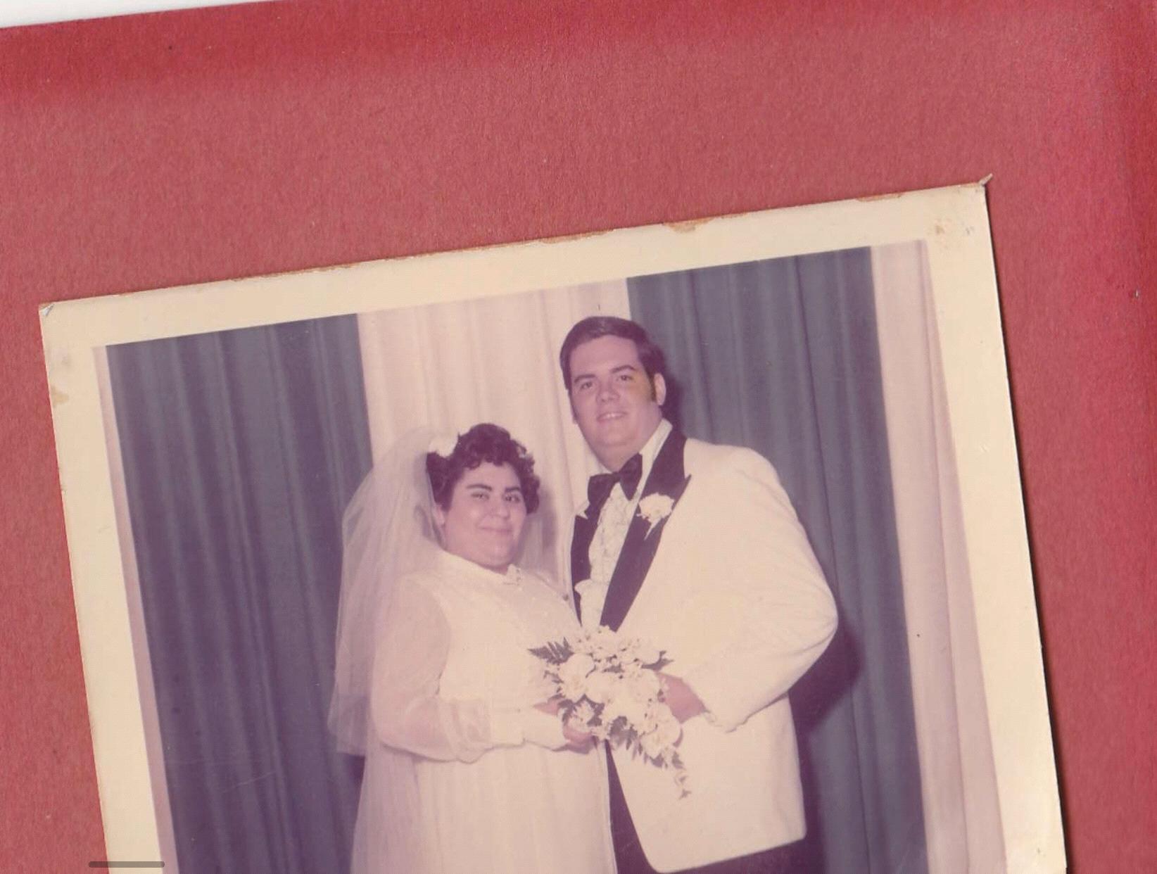 Gene’s parents on their wedding day: Wendy Bass and David Stern.