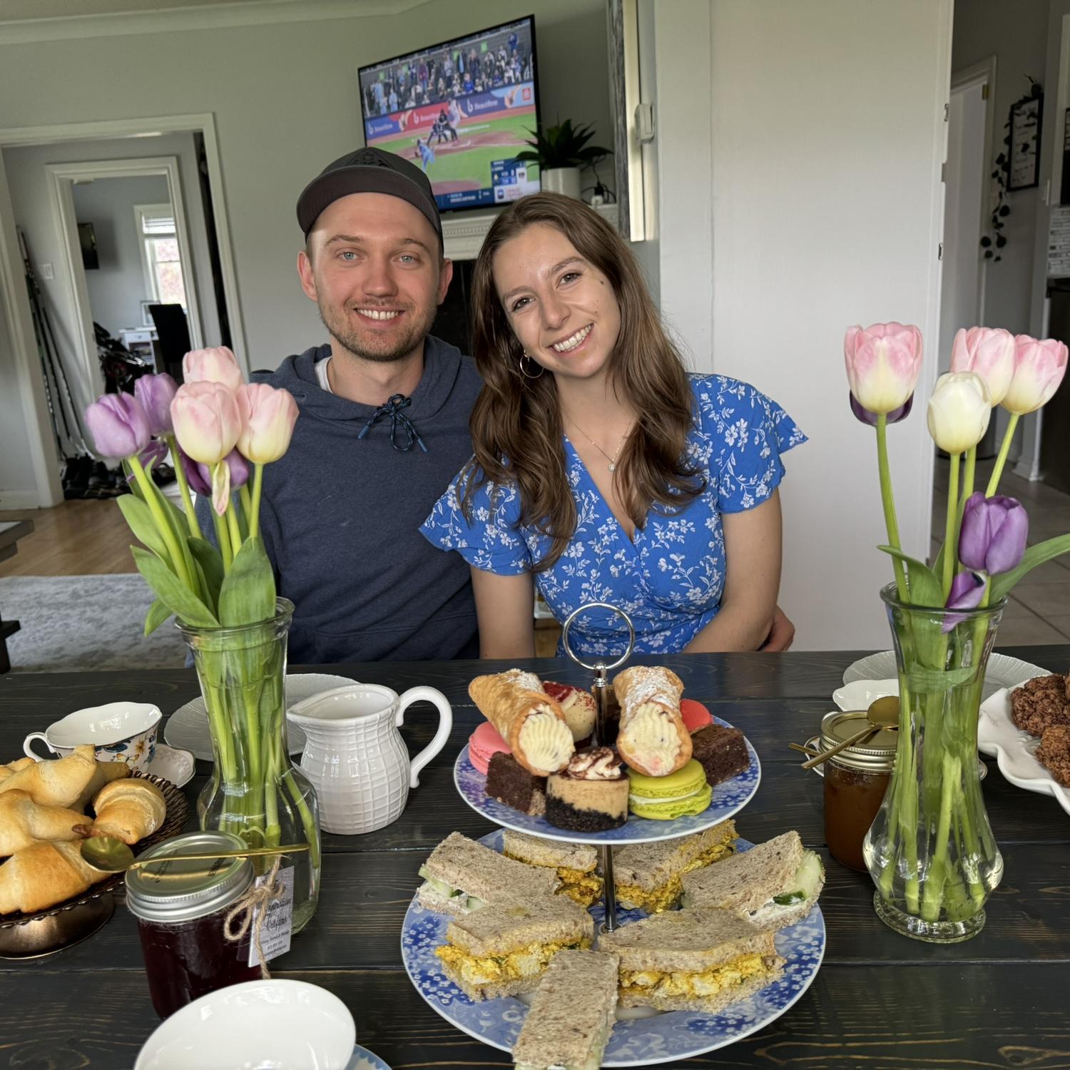 Forcing John to have "High Tea" with me