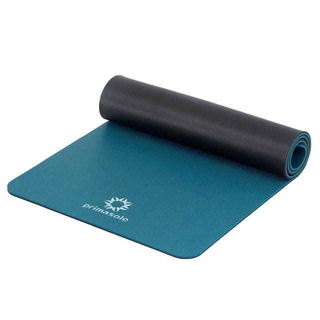 PRIMASOLE Yoga Mat Eco-Friendly Material 1/2" Non-Slip Yoga Pilates Fitness at Home & Gym Twin Color