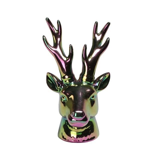 Northlight Rainbow Electroplated Deer Head Christmas Decoration
