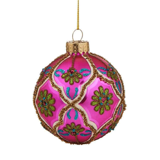 Bloomingdale's Ornate Pink Ball Ornament - Exclusive