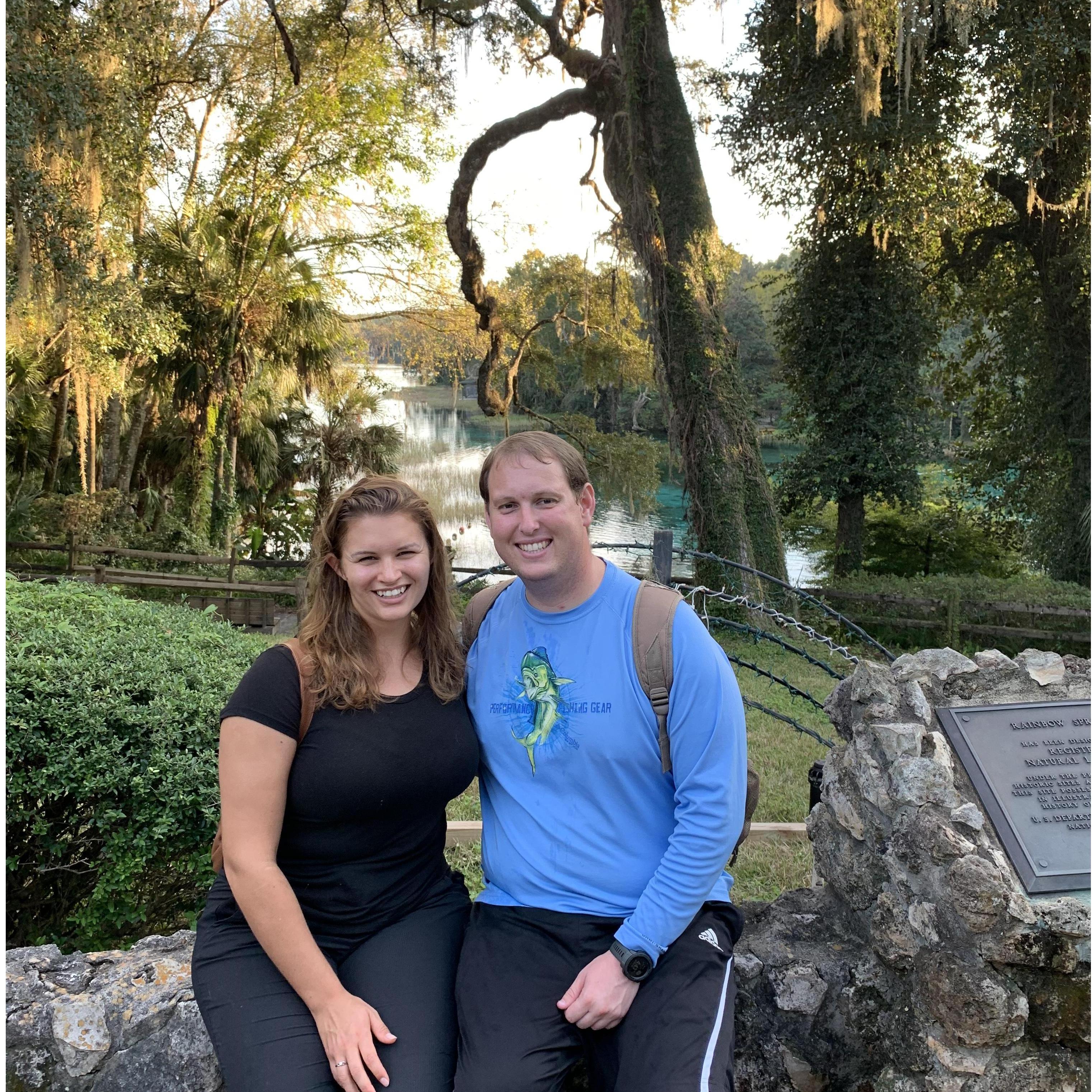 We went to Rainbow Springs for a beautiful kayaking trip. Its beautiful spring fed river is the backdrop to this picture.