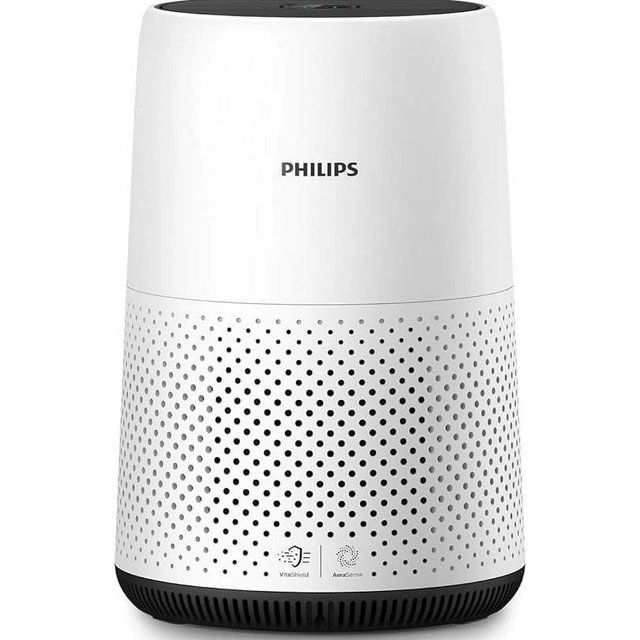 PHILIPS Air Purifier 800 Series, Purifies Rooms up to 698 sq ft (in 1h), 93 CMF Clean Air Rate (CADR), HEPA Filter, AHAM and Energy Star Certified, 99.99% allergen removal, AC0820/40, White