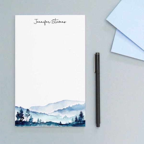 Blue Mountains Personalized Note Pads Set