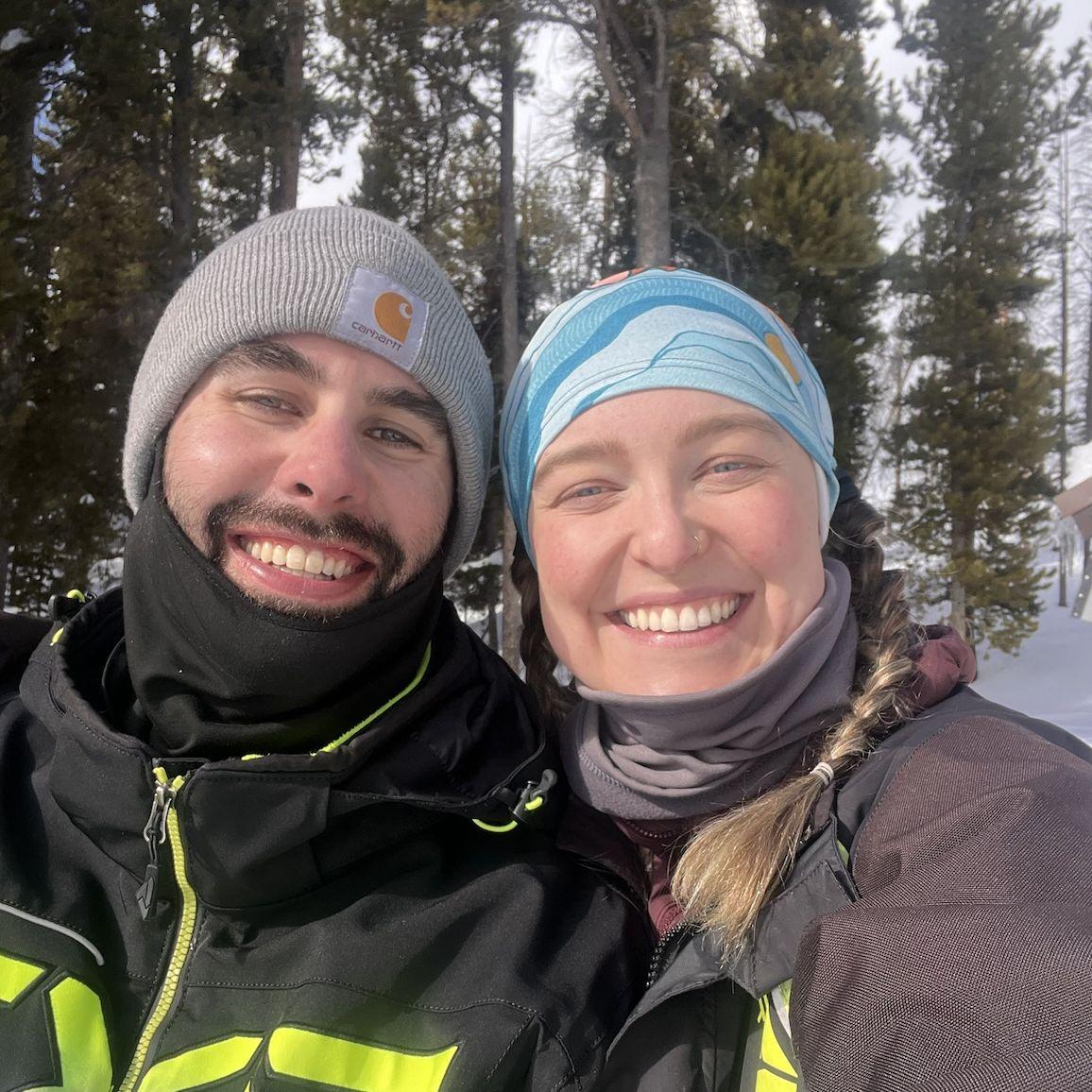 Sam loves pow turns. Makenna loves lunch breaks.