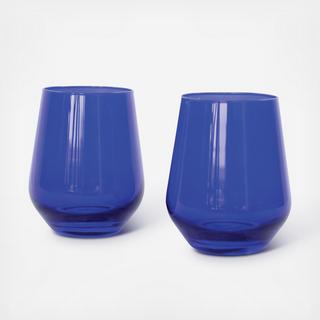 Estelle Stemless Wine Glass, Set of 2