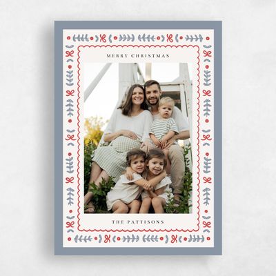 Perwinkle Gray, Grey Holiday Card - Winterwood