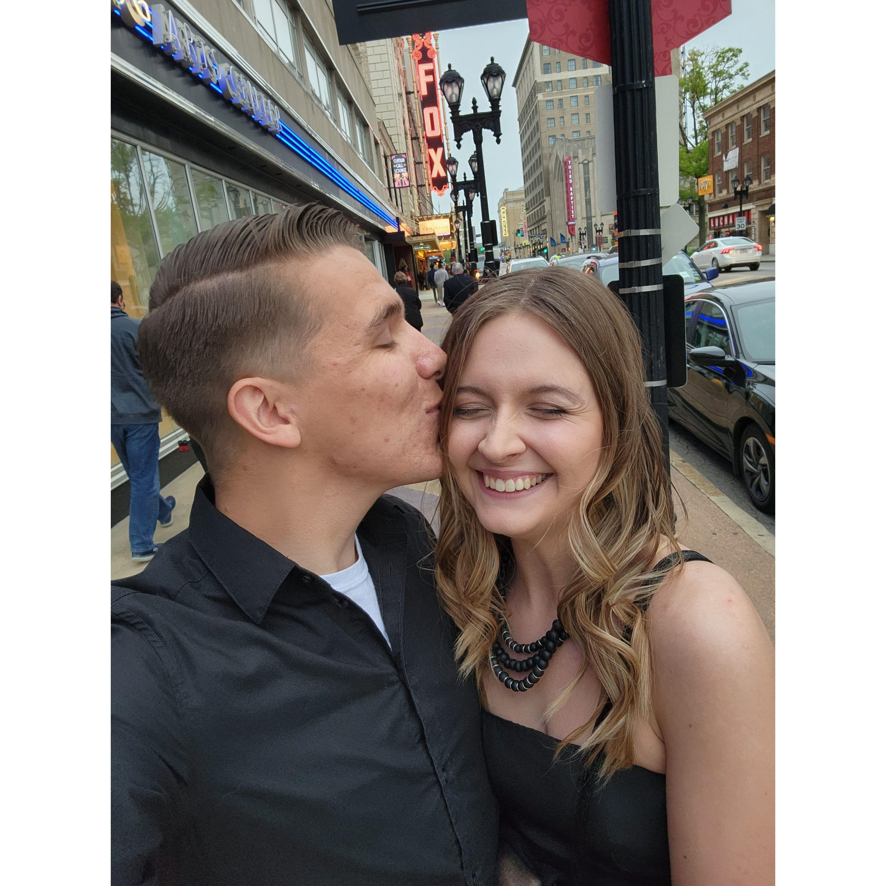 Mary Kate's 23rd birthday at the Fox seeing Hamilton!