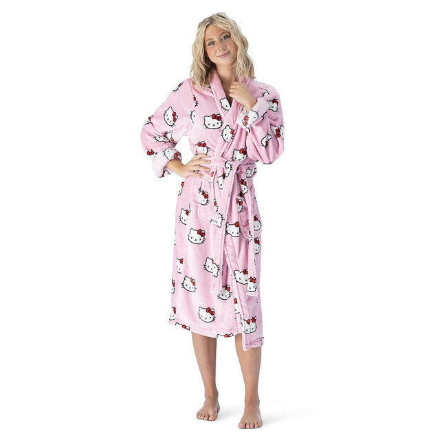 Northwest Hello Kitty Womens Silk Touch Lounge Robe