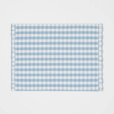 Cotton Gingham Placemat Blue - Threshold™