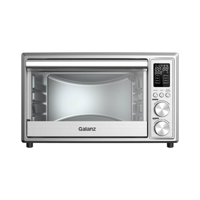 Galanz 0.9 cu ft 6-Slice Digital Toaster Oven with Air Fry - Stainless Steel