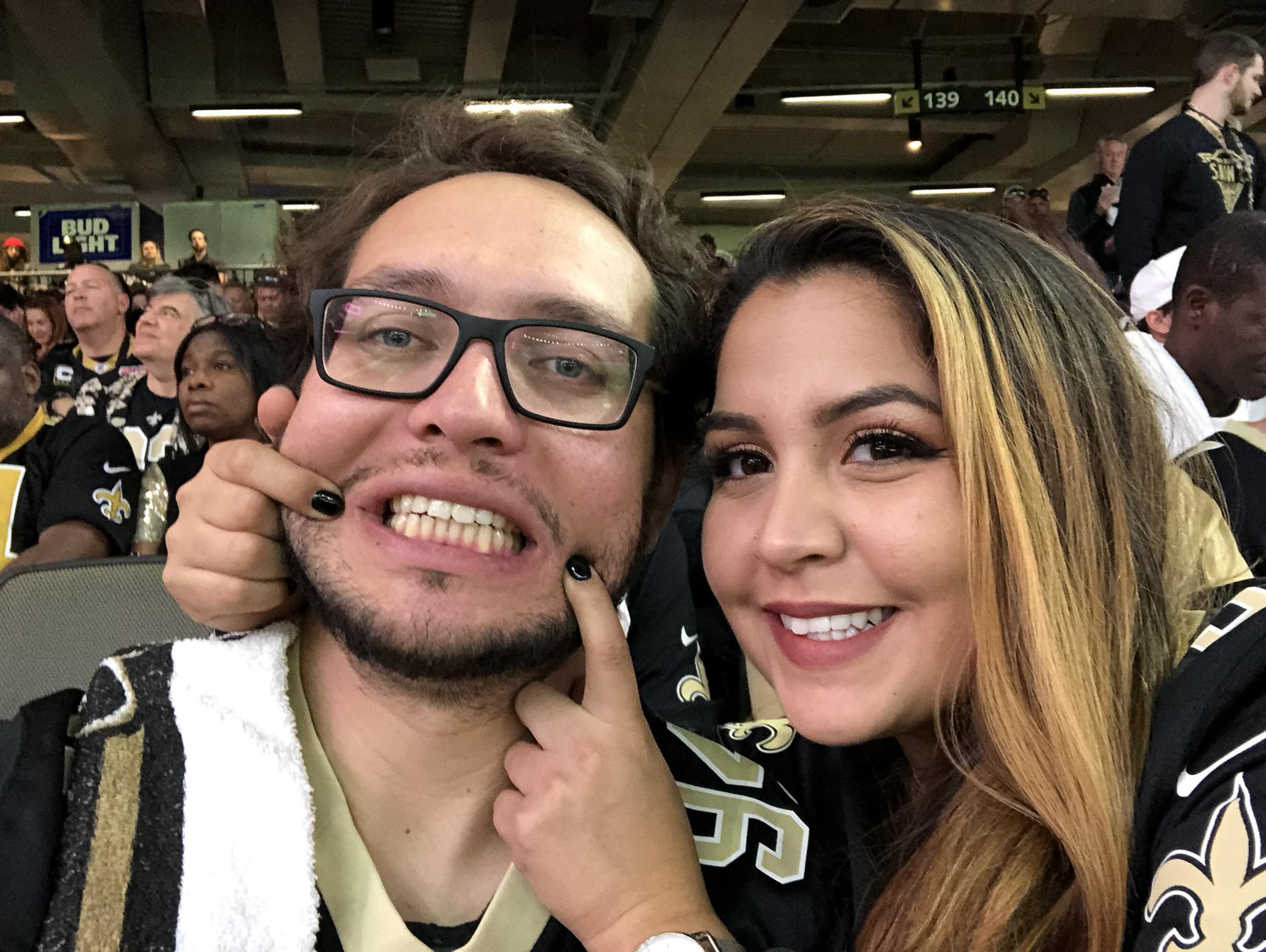 When we went all the way to the Superdome and the Saints lost. He was not happy.
