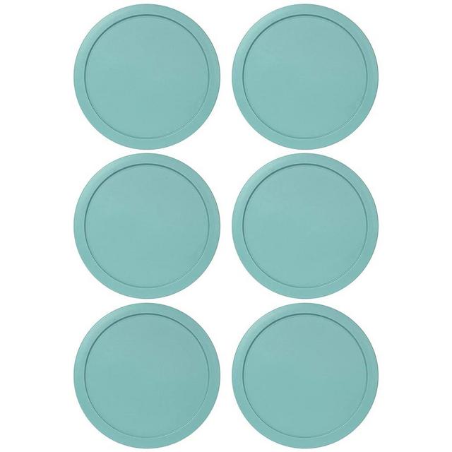 Replacement Lid for Pyrex 5" Storage Plastic Cover 2 Cup Bowl 7200-PC Turqoise (6-Pack)