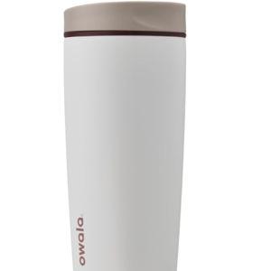 Vanilla Bean Color - Owala SmoothSip Slider Insulated Stainless Steel Coffee Tumbler, Reusable Iced Coffee Cup, Hot Coffee Travel Mug, BPA Free 20 oz
