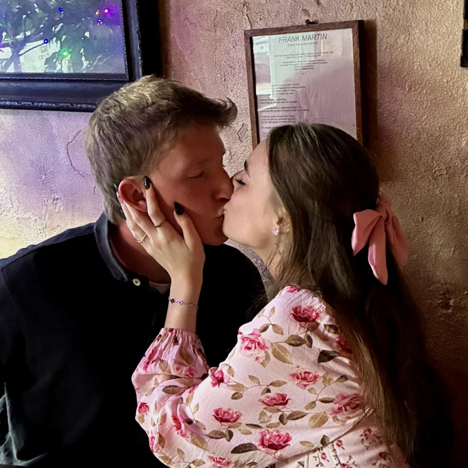 Same place, table, and chairs as our first kiss❤️