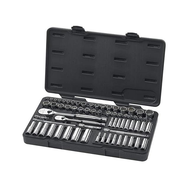 GEARWRENCH 68 Pc. 1/4" & 3/8" Drive Mechanics Tool Set, 6 & 12 Pt., Standard & Deep, SAE/Metric - 83000