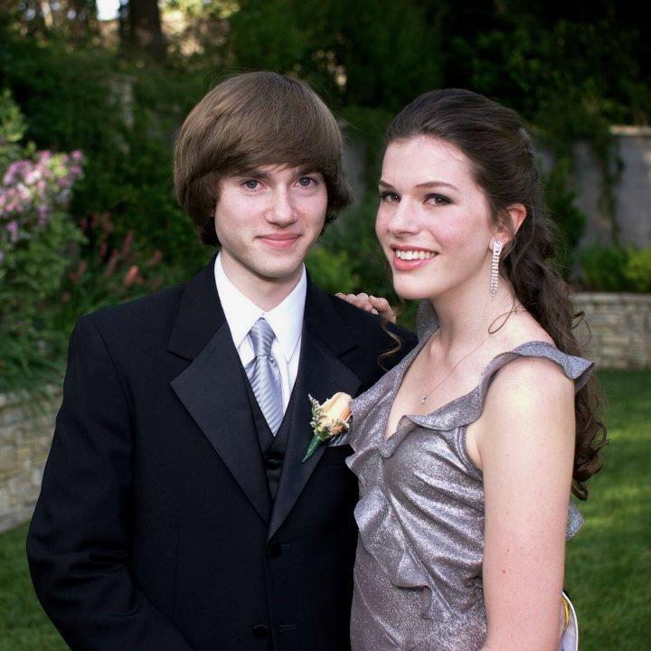 Laura's junior prom, 2011. And a rare shot of Max BH (before haircut)