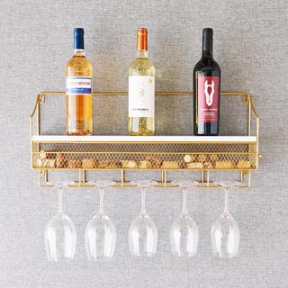 Gold Wall Wine Rack & Cork Storage