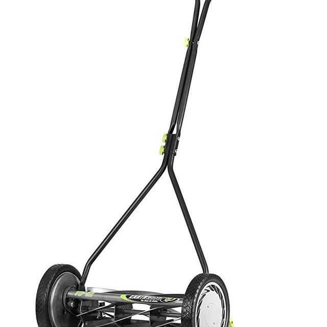 Earthwise 1715-16EW 16-Inch 7-Blade Push Reel Lawn Mower, Gray/Silver/Green
