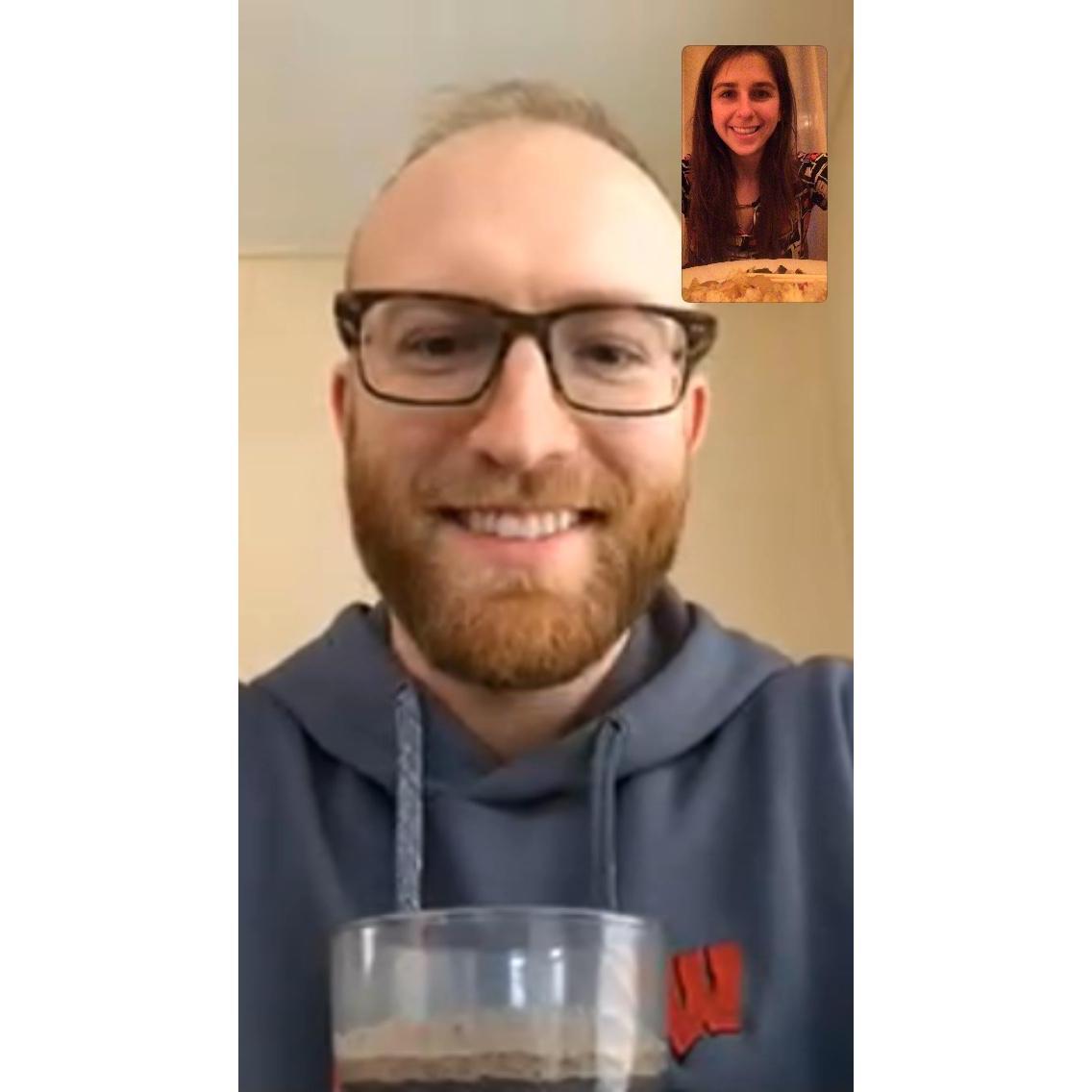 Celebrating our 2nd Anniversary on Facetime- Annville- Shanghai, March 2018!