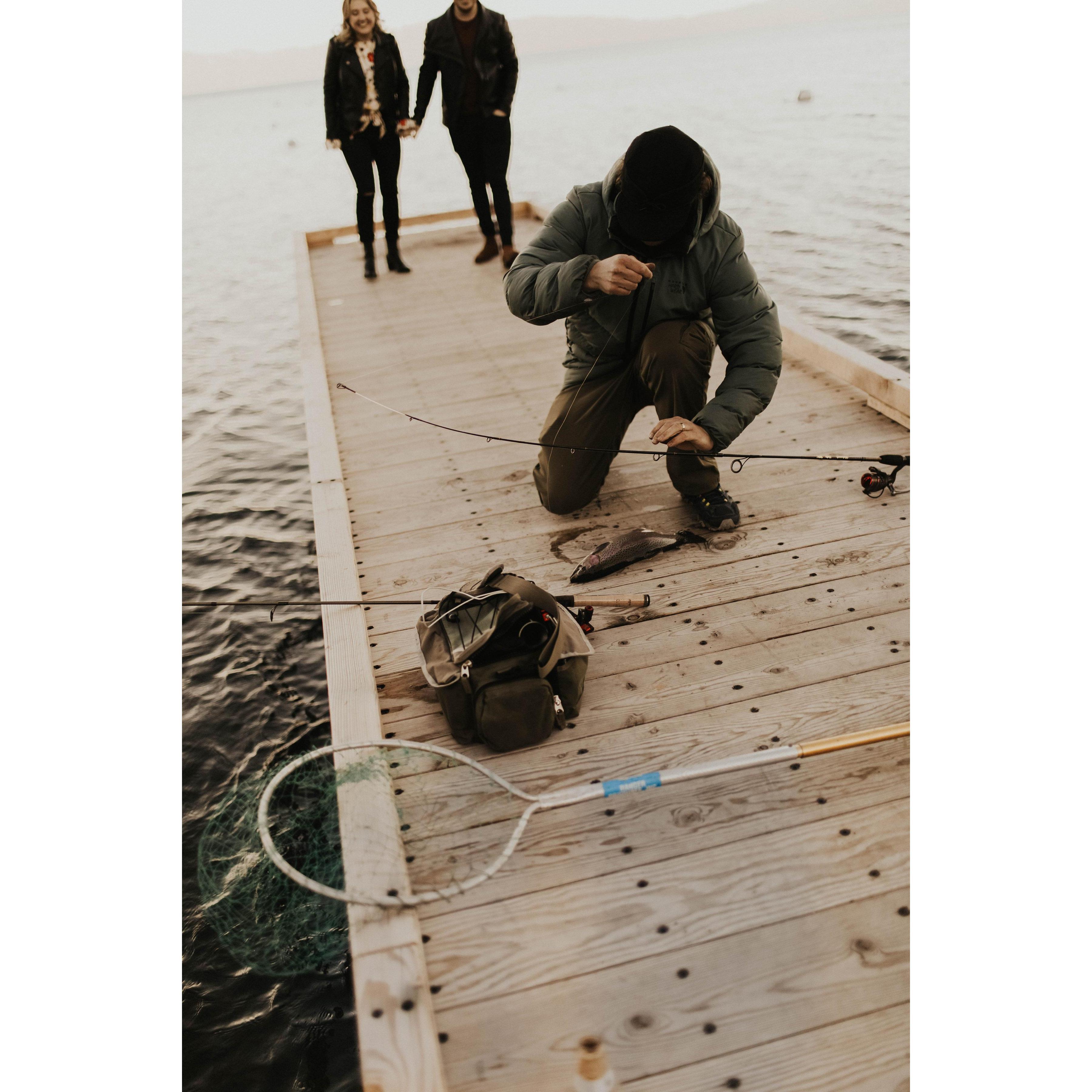 This guy caught a fish during out Engagement Shoot, we were very proud of him,