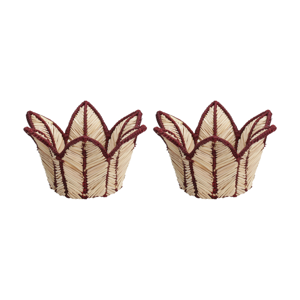 Flower Bud Mini Bread BasketSet Of 2