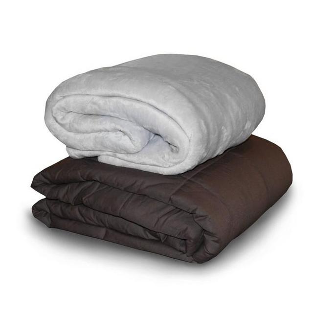48" x 72" 15lb Weighted Bed Blanket with Removable Washable Cover Gray - Dreamlab