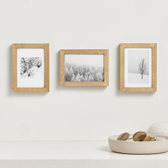 Wood Gallery Frame, 6"x8" Overall (4"x4", 4"x6" Opening) - Natural