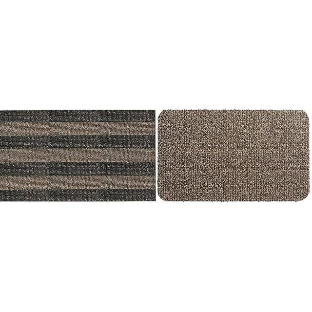 CLEAN MACHINE 10376916 35.5"x59.5" & 10376923 23.5"x35.5" Astroturf Dirt Trapper Doormats, Patio Stripe Desert Taupe & Sandbar