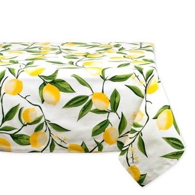 Lemon Bliss Print Tablecloth Yellow - Design Imports