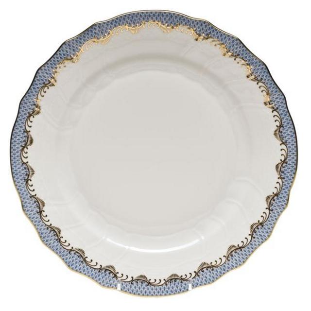 Herend Fish Scale Light Blue Salad Plate (8)