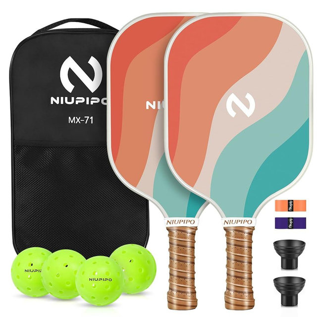 niupipo Pickleball Paddles, USAPA Approved Pro Graphite Pickleball Paddle/Paddles Set, Polypropylene Honeycomb Core, Cushion 4.72In Grip, Portable Bag/Paddle Cover, Lightweight Pickleball Racket