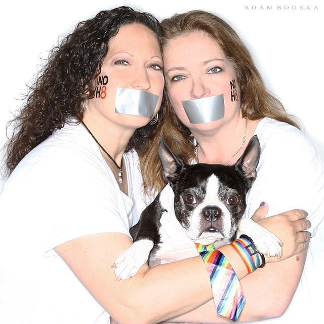 NOH8 photo shoot in Union Square