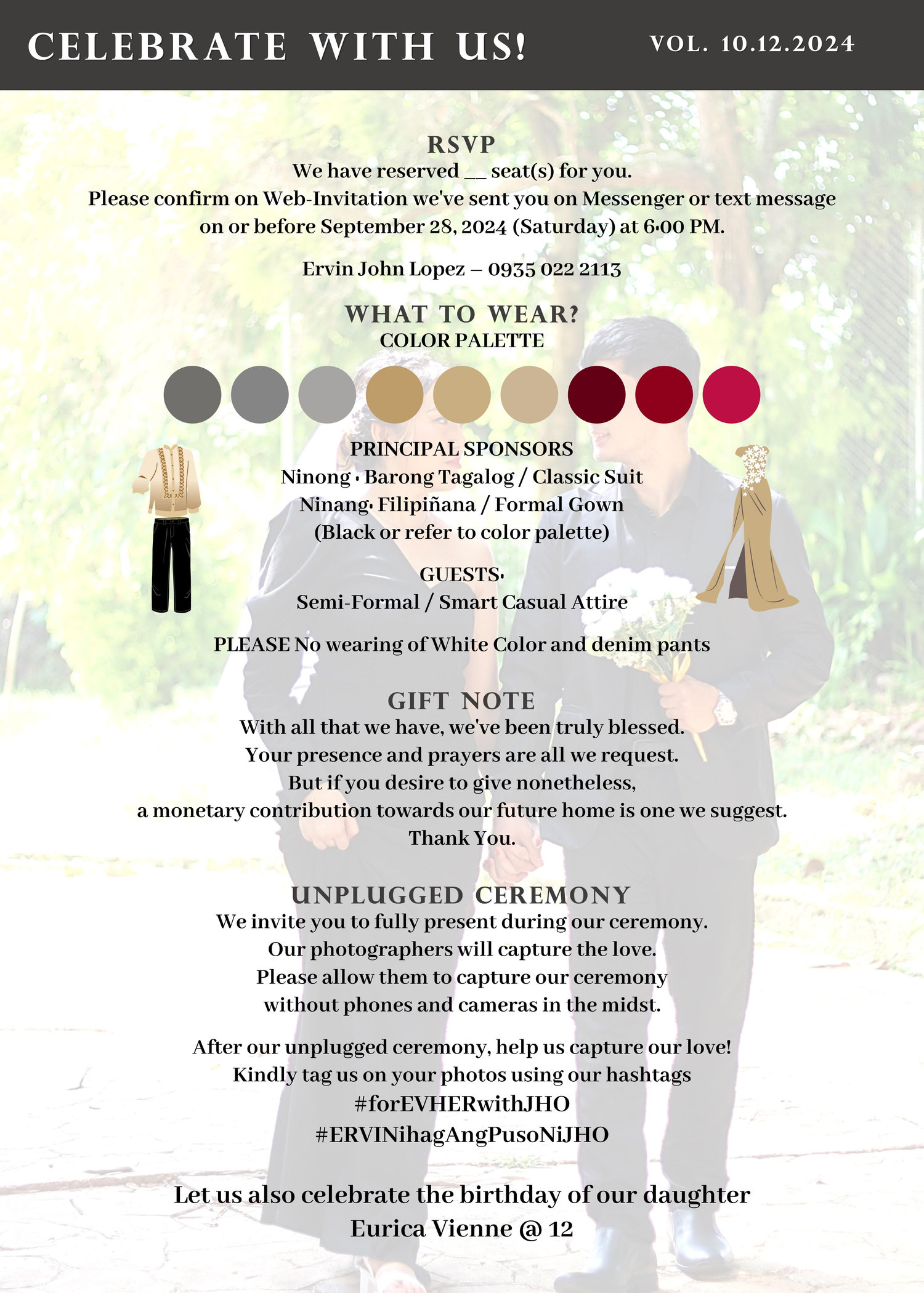 The Wedding Website of Jho Magpuri and Ervin Lopez
