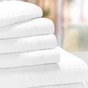 1000 Thread Count Luxury Solid Deep Pocket Cotton Blend Bed Sheet Set by Blue Nile Mills