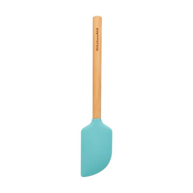 KitchenAid Bamboo Scraper Spatula Aqua Sky