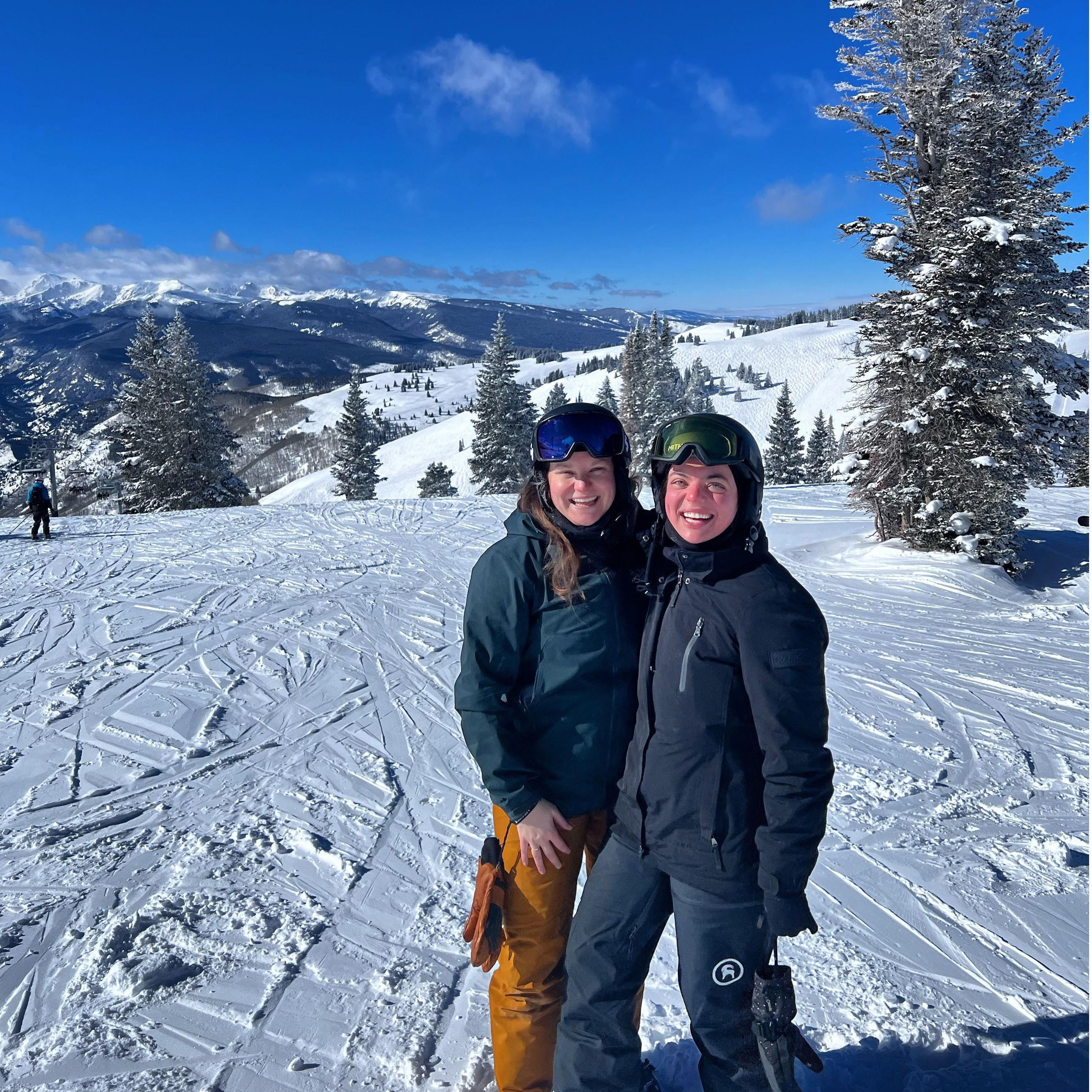 Enjoying the view from Vail mountain right after we helped our friends Courtney and Ryan get engaged! (January 2023)
