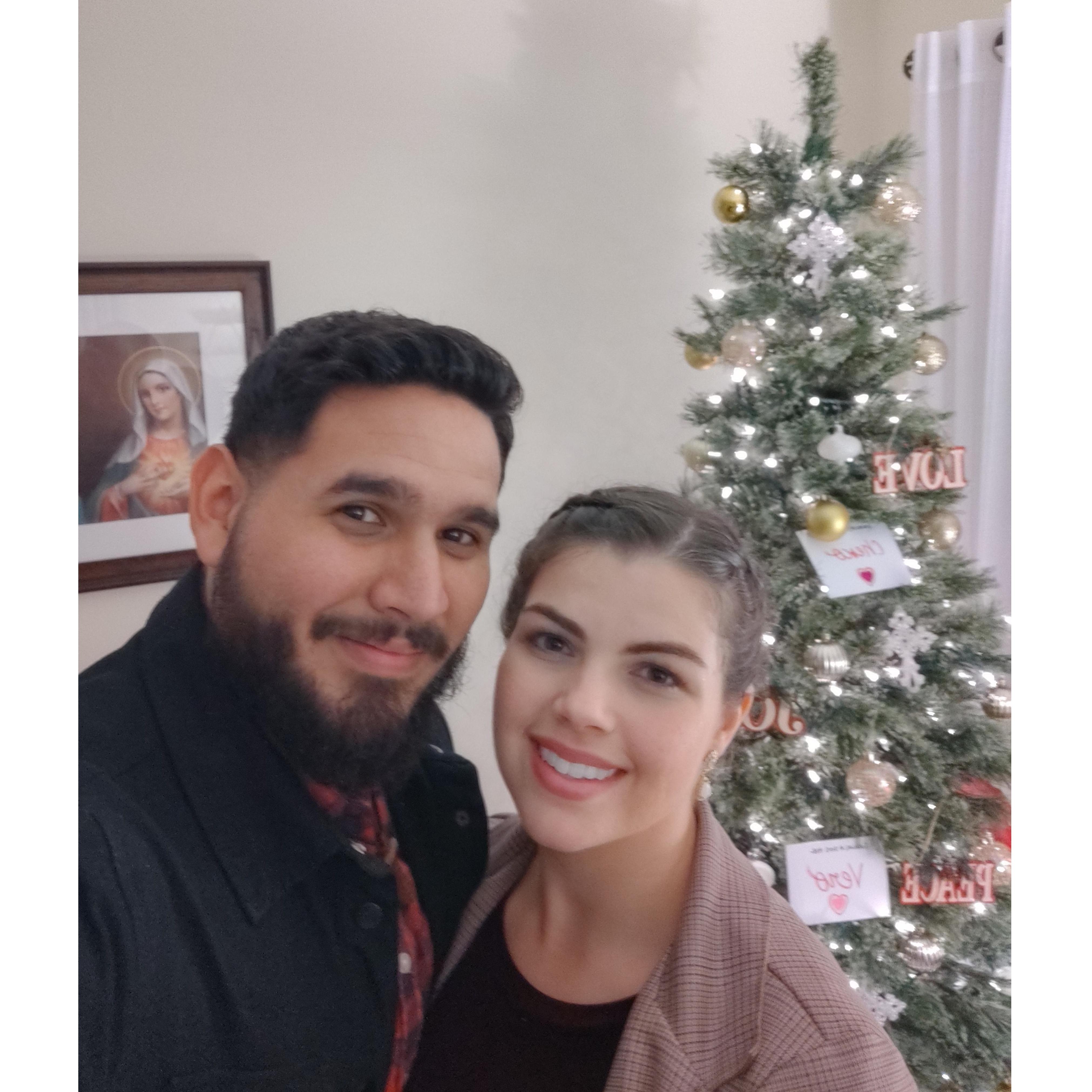 Celebrating our last Christmas together while  not married. This was just 3 months before our big day! Counting down until 03/25/22! 

Holy Mary Mother of God, pray for us!