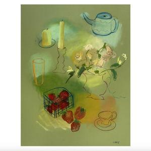Original Artwork from Libby Barret - "tea and berries"