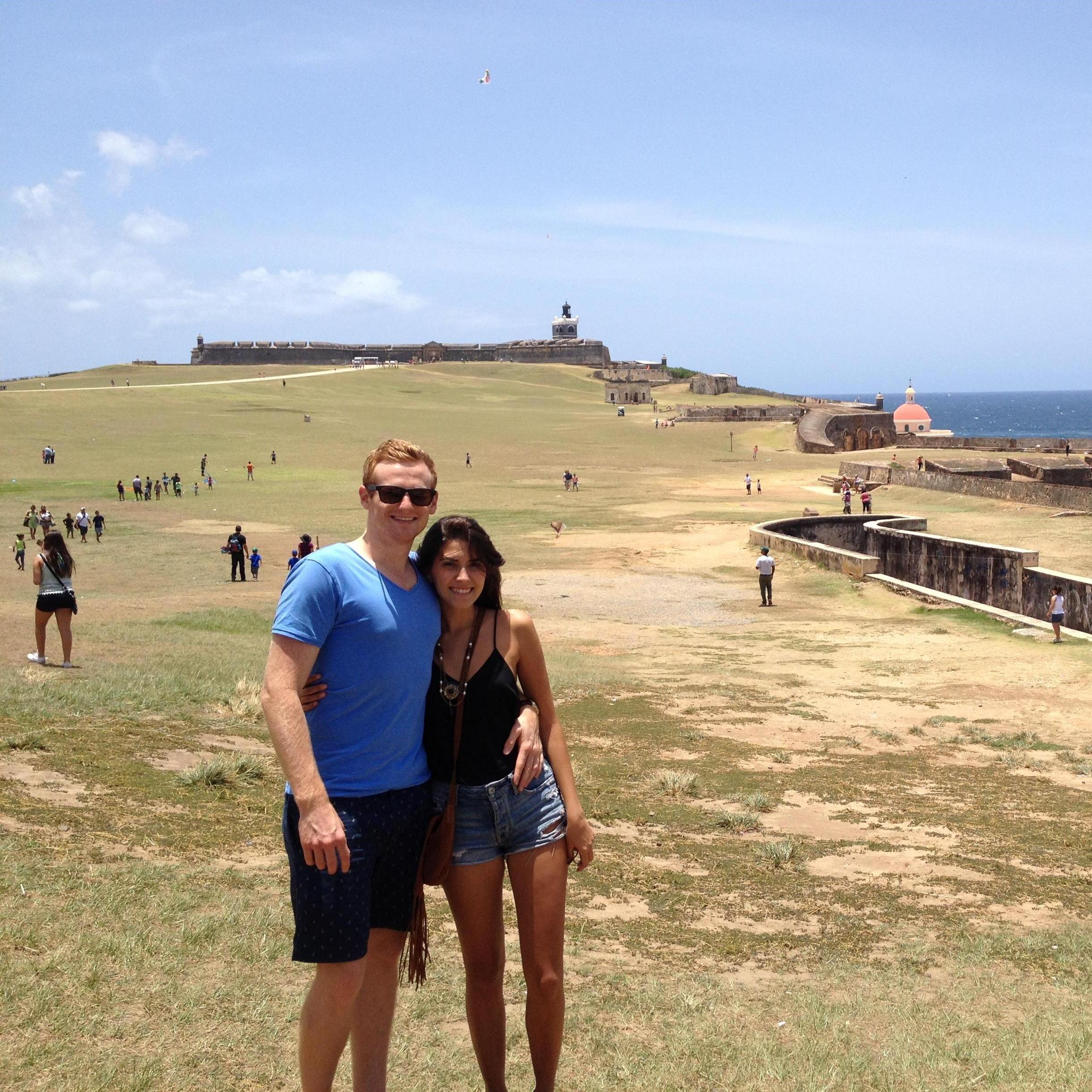 Visiting El Morro Fort in the historical Old San Juan, Puerto Rico