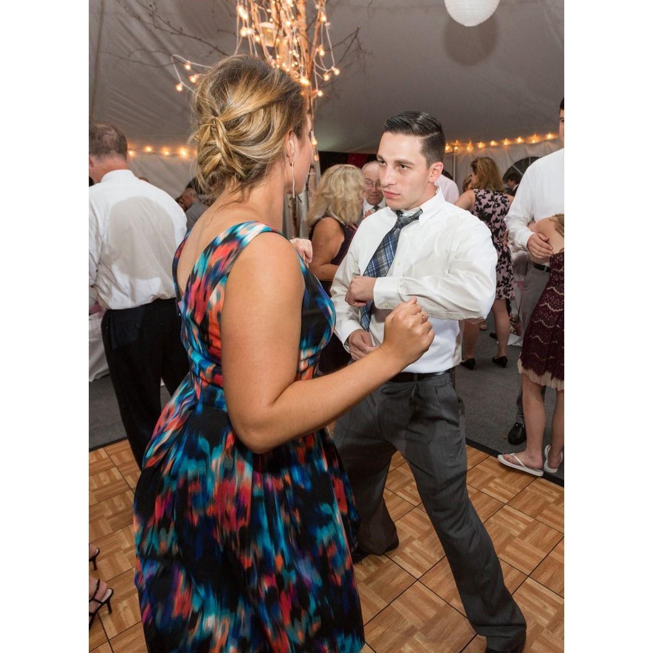 Jack showing off his dance moves at our 3rd wedding of the summer of 2017.