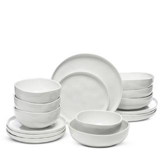 Hudson Park Dinner Set Collection 16 Pc Organic Dinnerware Set, Service for 4 - 100% Exclusive