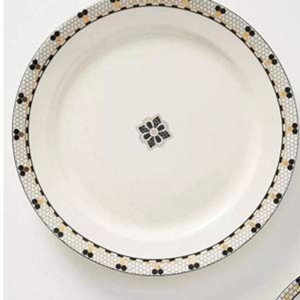 The Bistro Tile Stoneware Dinner Plates, Set of 4