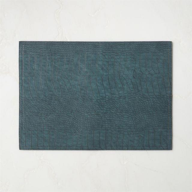 Faux Leather Croc Slate Placemat