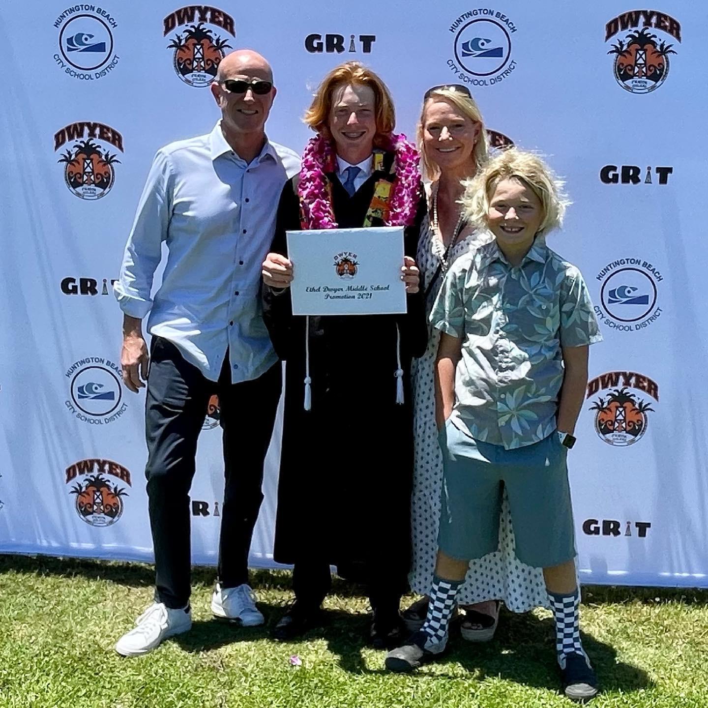 Braedon's 8th Grade graduation, June 2021