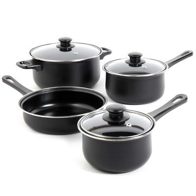 Gibson Home Chef Du Jour 7pc Cookware Set Black