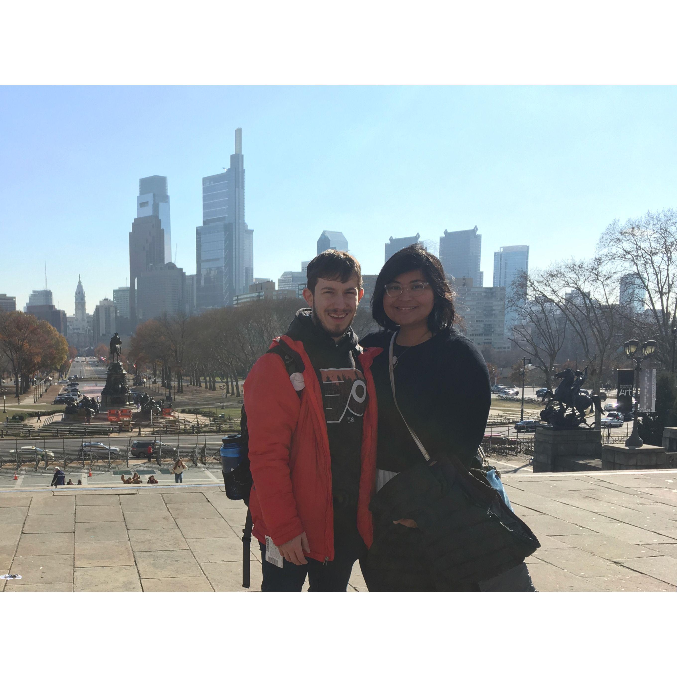 Eunice's first time in Philly.