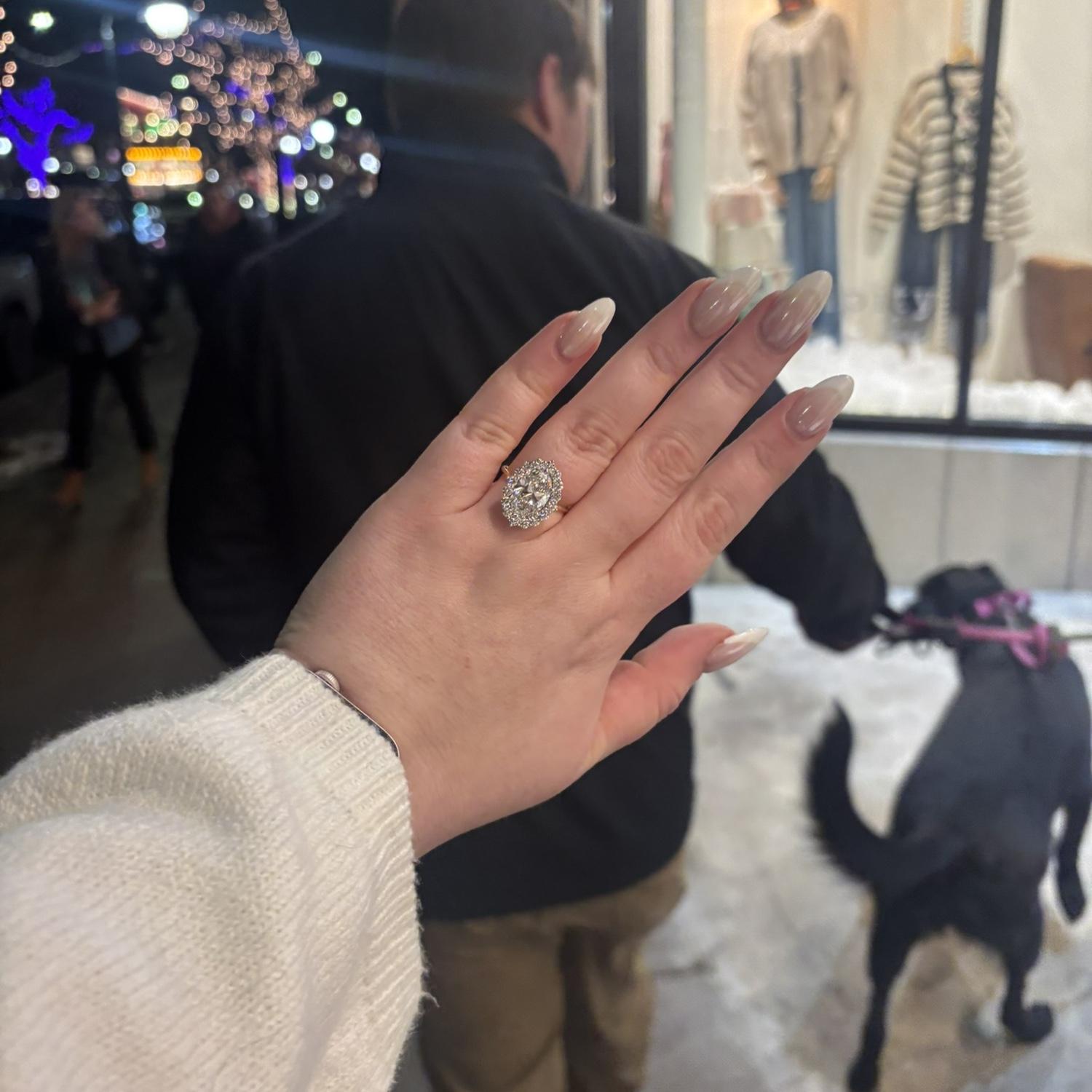 Taking a walk downtown - but we're engaged!