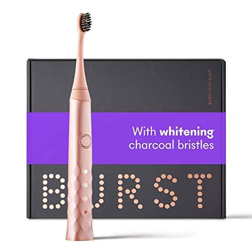BURST Sonic Electric Toothbrush with Charcoal Toothbrush Head and Travel Case, Special Edition Rose Gold